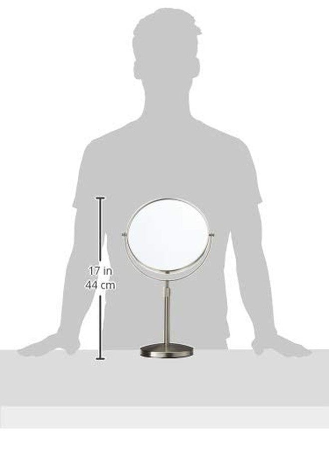 جيردون مرآة مكياج جيردون ثنائية الجوانب - تكبير 5x-1x وتصميم دوار - مرآة بقطر 9 بوصات مع ارتفاع قابل للتعديل - لمسة نهائية من الكروم المصقول - موديل JP4045C - Image 2